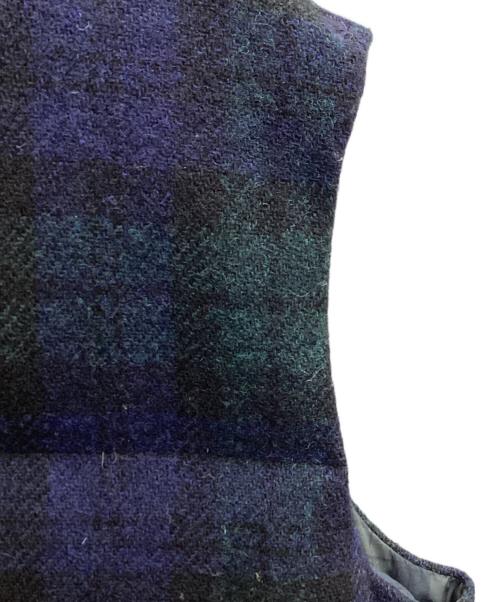 THE NORTHFACE PURPLELABEL（ザ・ノースフェイス パープルレーベル）THE NORTHFACE PURPLELABEL Harris Tweed (ハリスツイード) Check Pattern Wool Down Vest / ダウンベスト / ND2976N グリーン サイズ:Mの古着・服飾アイテム