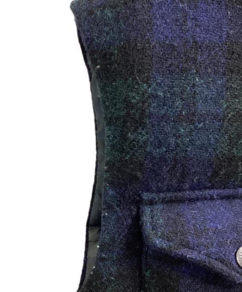 THE NORTHFACE PURPLELABEL（ザ・ノースフェイス パープルレーベル）THE NORTHFACE PURPLELABEL Harris Tweed (ハリスツイード) Check Pattern Wool Down Vest / ダウンベスト / ND2976N グリーン サイズ:Mの古着・服飾アイテム