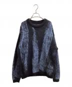 YOKEヨーク）の古着「JACQUARD MOHAIR SWEATER　YK24FW0815S」｜ブラック×ブルー