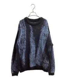 YOKE（ヨーク）の古着「JACQUARD MOHAIR SWEATER　YK24FW0815S」｜ブラック×ブルー