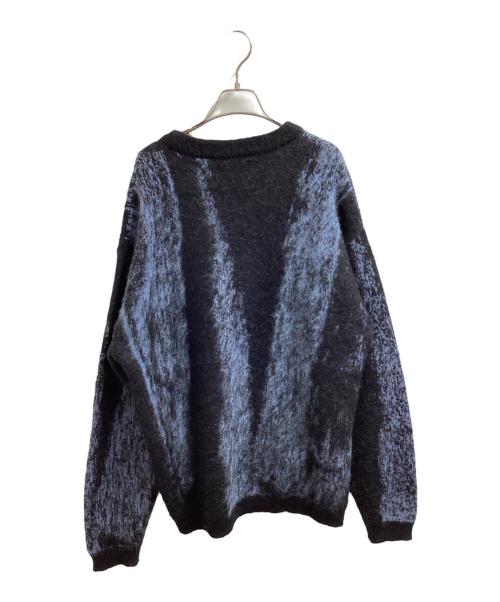 YOKE（ヨーク）YOKE (ヨーク) JACQUARD MOHAIR SWEATER　YK24FW0815S ブラック×ブルー サイズ:3の古着・服飾アイテム