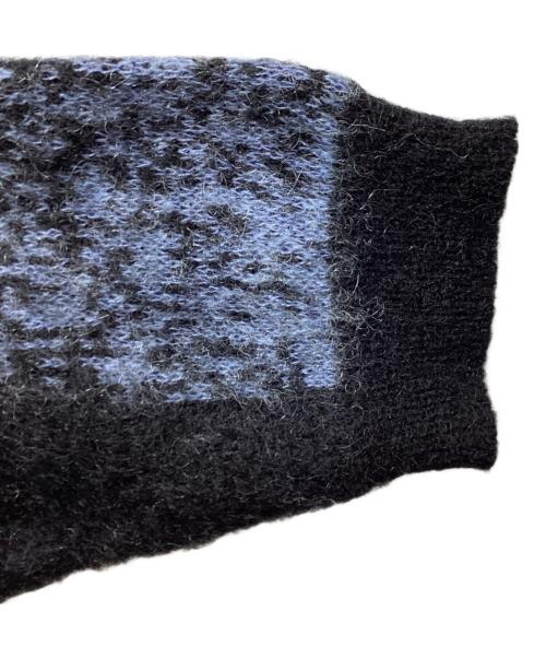 YOKE（ヨーク）YOKE (ヨーク) JACQUARD MOHAIR SWEATER　YK24FW0815S ブラック×ブルー サイズ:3の古着・服飾アイテム
