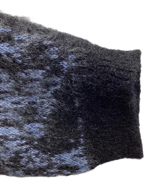 YOKE（ヨーク）YOKE (ヨーク) JACQUARD MOHAIR SWEATER　YK24FW0815S ブラック×ブルー サイズ:3の古着・服飾アイテム