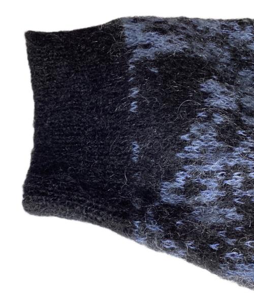 YOKE（ヨーク）YOKE (ヨーク) JACQUARD MOHAIR SWEATER　YK24FW0815S ブラック×ブルー サイズ:3の古着・服飾アイテム