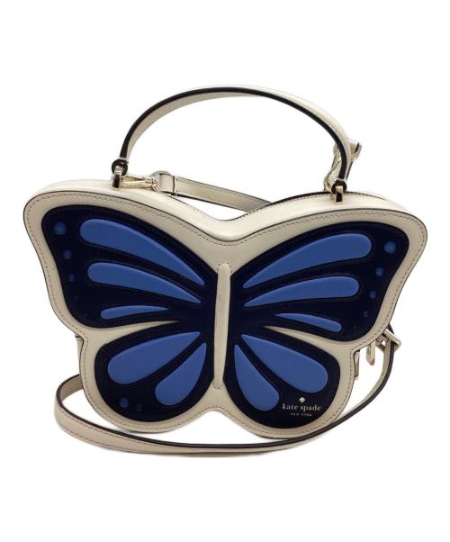 Kate Spade（ケイトスペード）Kate Spade (ケイトスペード) フラッターフライ3Dクロスボディ ブルー×アイボリー サイズ:-の古着・服飾アイテム