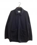 steinシュタイン）の古着「FLEECE ZIP JACKET / フリースジップジャケット / 22AW / ST.429」｜ブラック