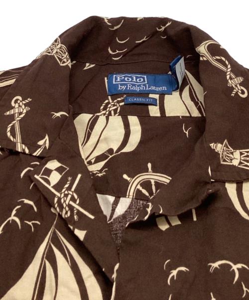 POLO RALPH LAUREN（ポロ・ラルフローレン）POLO RALPH LAUREN (ポロ・ラルフローレン) オープンカラーシャツ / CLASSIC FIT ブラウン サイズ:Sの古着・服飾アイテム