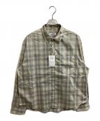 coorクアー）の古着「ORGANIC COTTON OMBRE CHECK SHIRT　/　GKG-25260　/　韓国発ブランド　/　未使用品」｜グレー