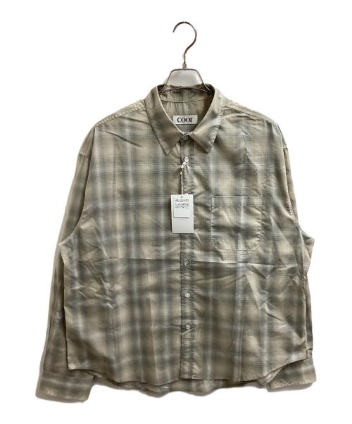 coor（クアー）coor (クアー) ORGANIC COTTON OMBRE CHECK SHIRT　/　GKG-25260　/　韓国発ブランド　/　未使用品 グレー サイズ:M 未使用品の古着・服飾アイテム
