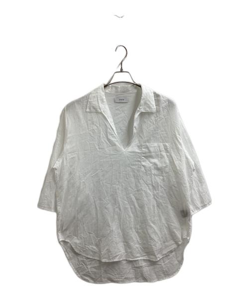 MARKA（マーカ）MARKA (マーカ) SKIPPER SHIRT ORGANIC COTTON LOAN / オーガニックコットンローン スキッパーシャツ /  24SS / M24A-10SH02B ホワイト サイズ:2の古着・服飾アイテム