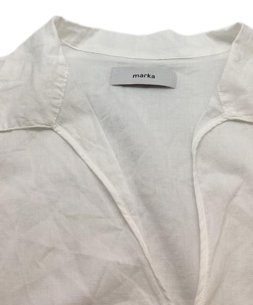 MARKA（マーカ）MARKA (マーカ) SKIPPER SHIRT ORGANIC COTTON LOAN / オーガニックコットンローン スキッパーシャツ /  24SS / M24A-10SH02B ホワイト サイズ:2の古着・服飾アイテム
