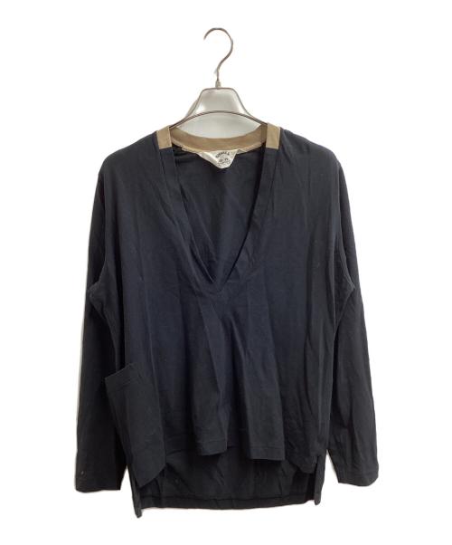 SUNSEA（サンシー）SUNSEA (サンシー) DEEP VPOLO SWEATER　/　18S010 ブラック サイズ:2の古着・服飾アイテム