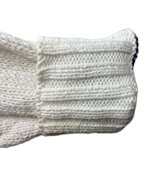 POLO RALPH LAUREN（ポロ・ラルフローレン）POLO RALPH LAUREN (ポロ・ラルフローレン) チルデンニット　/　HAND KNIT ホワイト サイズ:Lの古着・服飾アイテム