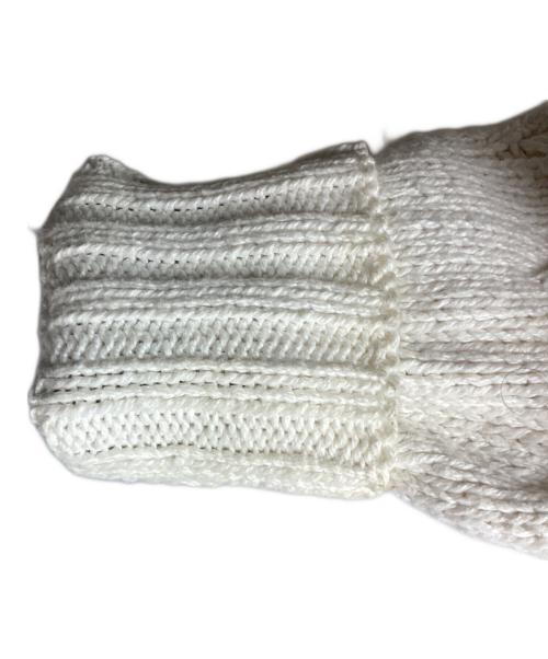 POLO RALPH LAUREN（ポロ・ラルフローレン）POLO RALPH LAUREN (ポロ・ラルフローレン) チルデンニット　/　HAND KNIT ホワイト サイズ:Lの古着・服飾アイテム