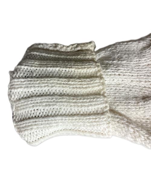 POLO RALPH LAUREN（ポロ・ラルフローレン）POLO RALPH LAUREN (ポロ・ラルフローレン) チルデンニット　/　HAND KNIT ホワイト サイズ:Lの古着・服飾アイテム