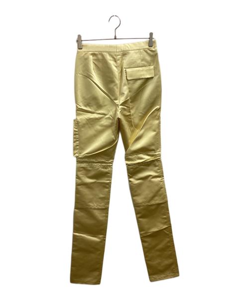 RAF SIMONS（ラフシモンズ）RAF SIMONS (ラフシモンズ) サテン ロング ミリタリー カーゴパンツ　/　182-327　/　AW18/19 ゴールド サイズ:44の古着・服飾アイテム