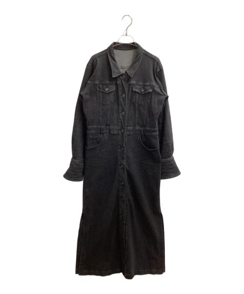 Ameri（アメリ）AMERI (アメリ) I LINE DENIM SHIRT DRESS / アイラインデニムシャツドレス / 0124205610770 ブラック サイズ:Mの古着・服飾アイテム