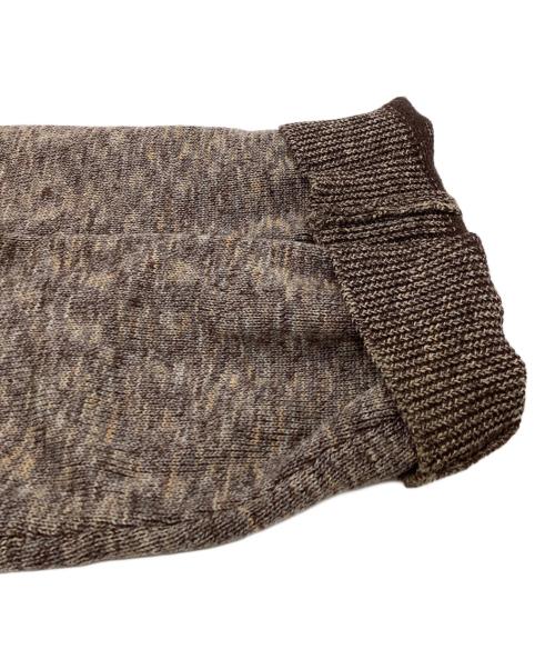 Maison Margiela（メゾンマルジェラ）Maison Margiela (メゾンマルジェラ) Vネックニット / ここのえ期 / イタリア製 / 30 HA003 ブラウン サイズ:Sの古着・服飾アイテム