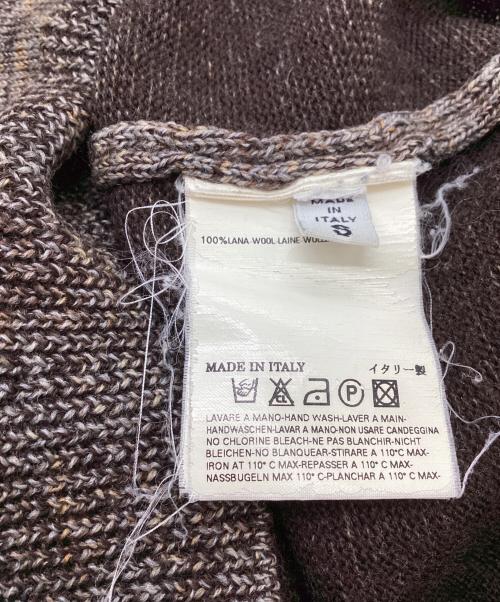 Maison Margiela（メゾンマルジェラ）Maison Margiela (メゾンマルジェラ) Vネックニット / ここのえ期 / イタリア製 / 30 HA003 ブラウン サイズ:Sの古着・服飾アイテム