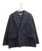 MAISON SPECIALメゾンスペシャル）の古着「Wide Corduroy Prime Over Double Tailored Jacket / 11232111206」｜ブラック