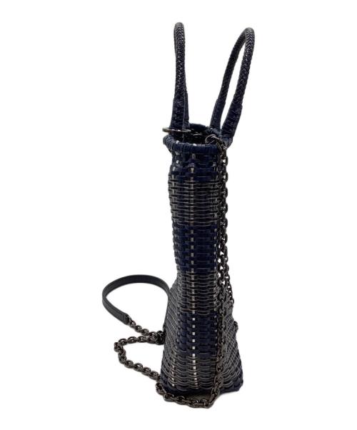 ANTEPRIMA（アンテプリマ）ANTEPRIMA (アンテプリマ) INTRECCIO TARTAN / タータンチェックワイヤーバッグ ネイビーの古着・服飾アイテム