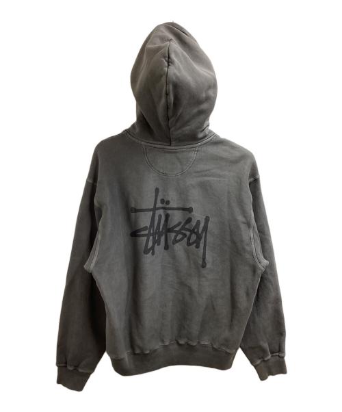 stussy（ステューシー）stussy　 (ステューシー) Basic Stussy Hoodie Pigment Dyed / ピグメントダイ プルオーバーパーカー / 25AW  グレー サイズ:XLの古着・服飾アイテム