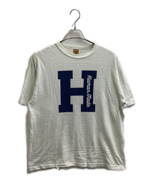 HUMAN MADE（ヒューマンメイド）HUMAN MADE (ヒューマンメイド) Hロゴ Tシャツ ホワイト サイズ:XLの古着・服飾アイテム