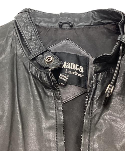 CASABLANCA LEATHER（カサブランカレザー）CASABLANCA LEATHER (カサブランカレザー) レザージャケット ブラック サイズ:44の古着・服飾アイテム
