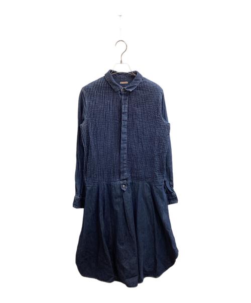 KAPITAL（キャピタル）KAPITAL (キャピタル) シャツデニムピンタックシャツワンピース インディゴ サイズ:1の古着・服飾アイテム