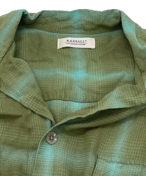 RADIALL（ラディアル）RADIALL (ラディアル) OPEN COLLARED SHIRT L/S / RAD-23SS-SH003 / 23SS グリーン サイズ:XLの古着・服飾アイテム
