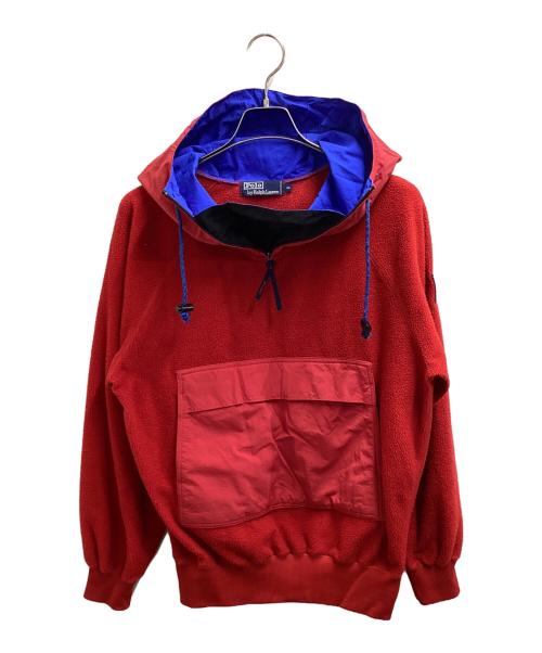 POLO RALPH LAUREN（ポロ・ラルフローレン）POLO RALPH LAUREN (ポロ・ラルフローレン) フリースパーカー　/　POLO HI TECH レッド サイズ:Mの古着・服飾アイテム