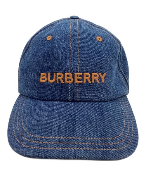 BURBERRY（バーバリー）BURBERRY (バーバリー) ロゴ刺繍 デニムベースボールキャップ / 8070766 インディゴ サイズ:Mの古着・服飾アイテム