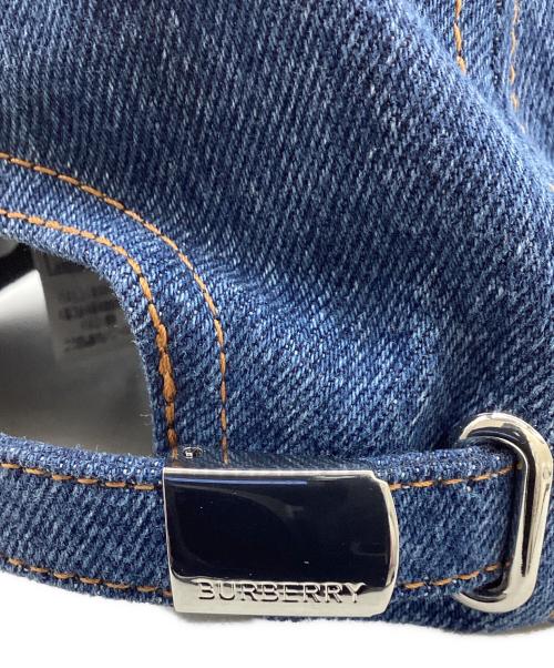 BURBERRY（バーバリー）BURBERRY (バーバリー) ロゴ刺繍 デニムベースボールキャップ / 8070766 インディゴ サイズ:Mの古着・服飾アイテム