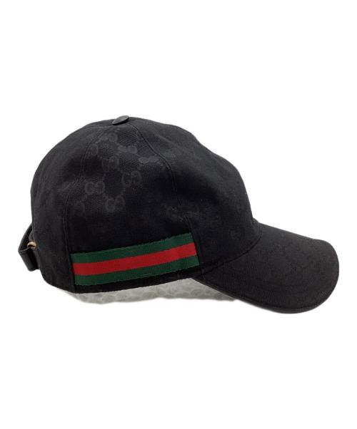 GUCCI（グッチ）GUCCI (グッチ) GGキャンバス シェリーライン キャップ / 08.338.986 ブラック サイズ:-の古着・服飾アイテム