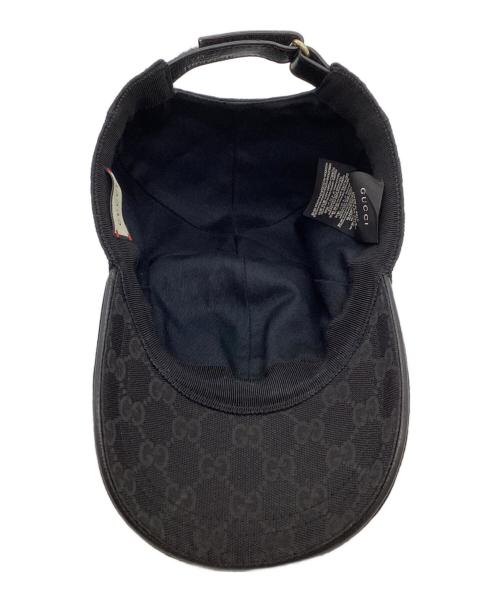 GUCCI（グッチ）GUCCI (グッチ) GGキャンバス シェリーライン キャップ / 08.338.986 ブラック サイズ:-の古着・服飾アイテム