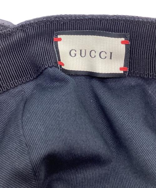 GUCCI（グッチ）GUCCI (グッチ) GGキャンバス シェリーライン キャップ / 08.338.986 ブラック サイズ:-の古着・服飾アイテム