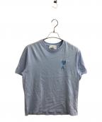 AMI Alexandre Mattiussiアミアレクサンドルマテュッシ）の古着「ハートロゴ刺繍Ｔシャツ / E22UTS002.726」｜スカイブルー