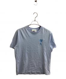 AMI Alexandre Mattiussi（アミアレクサンドルマテュッシ）の古着「ハートロゴ刺繍Ｔシャツ / E22UTS002.726」｜スカイブルー