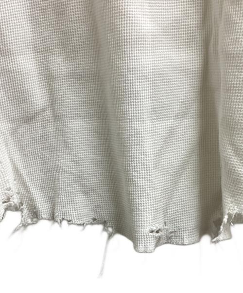 ANCELLM（アンセルム）ANCELLM (アンセルム) DAMAGE WAFFLE CREW LS/ANC-STD-CT03 ホワイト サイズ:1の古着・服飾アイテム