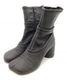 MM6 Maison Margiela（エムエムシックスメゾンマルジェラ）の古着「レイヤードストレッチアナトミックブーツ　S66WU0113」｜ブラック