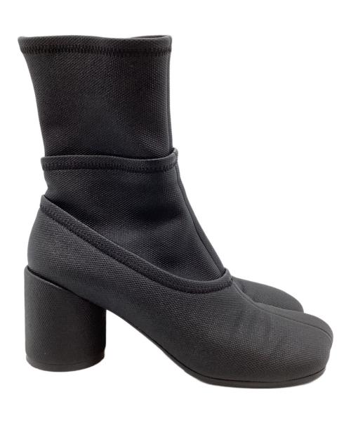 MM6 Maison Margiela（エムエムシックスメゾンマルジェラ）MM6 Maison Margiela (エムエムシックスメゾンマルジェラ) レイヤードストレッチアナトミックブーツ　S66WU0113 ブラック サイズ:37の古着・服飾アイテム