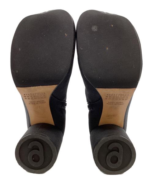 MM6 Maison Margiela（エムエムシックスメゾンマルジェラ）MM6 Maison Margiela (エムエムシックスメゾンマルジェラ) レイヤードストレッチアナトミックブーツ　S66WU0113 ブラック サイズ:37の古着・服飾アイテム