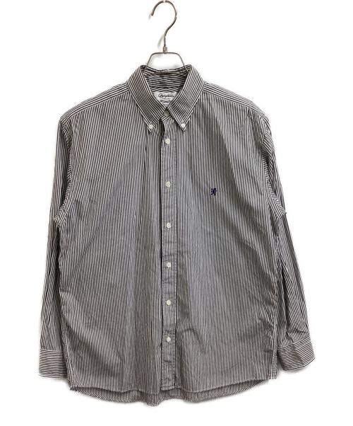 Gymphlex（ジムフレックス）Gymphlex (ジムフレックス) COTTON STRIPE SHIRT / GY-B0196 MGS / MADE IN JAPAN ホワイト サイズ:Lの古着・服飾アイテム