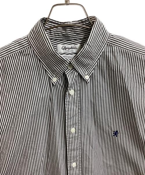 Gymphlex（ジムフレックス）Gymphlex (ジムフレックス) COTTON STRIPE SHIRT / GY-B0196 MGS / MADE IN JAPAN ホワイト サイズ:Lの古着・服飾アイテム