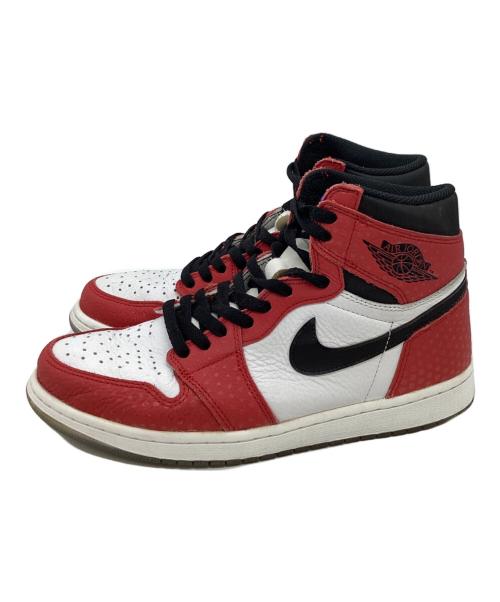 NIKE（ナイキ）NIKE (ナイキ) Spiderman (スパイダーマン) AIR JORDAN 1 RETRO HIGH OG　555088-602 レッド×ホワイト サイズ:27cmの古着・服飾アイテム