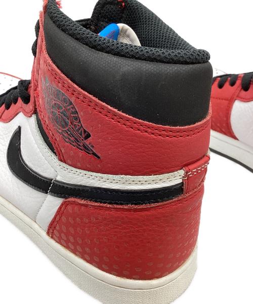 NIKE（ナイキ）NIKE (ナイキ) Spiderman (スパイダーマン) AIR JORDAN 1 RETRO HIGH OG　555088-602 レッド×ホワイト サイズ:27cmの古着・服飾アイテム