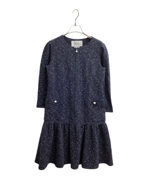 Rene（ルネ）Rene (ルネ) ツイードパールワンピース / 6236330 ネイビー サイズ:34の古着・服飾アイテム