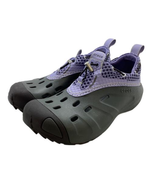 crocs（クロックス）crocs (クロックス) Marmot Capital (マーモット キャピタル) Quick Trail Low26 / クイックトレイルロー  グレー×パープル サイズ:M8の古着・服飾アイテム