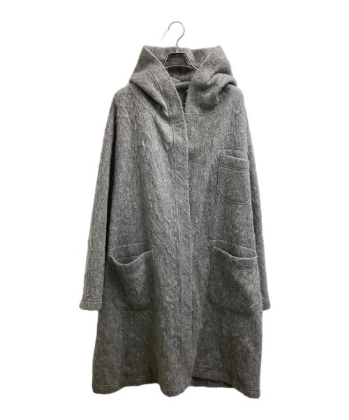 Engineered Garments（エンジニアド ガーメンツ）Engineered Garments (エンジニアド ガーメンツ) ウール モヘア混 フーデットガウンコート グレー サイズ:Mの古着・服飾アイテム