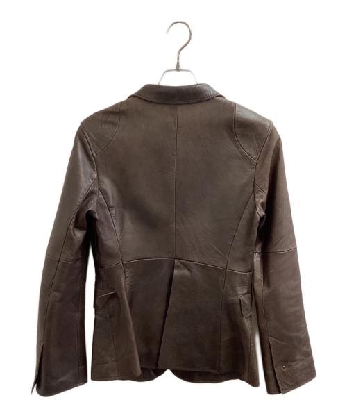 MIHARA YASUHIRO（ミハラヤスヒロ）MIHARA YASUHIRO (ミハラヤスヒロ) レザーテーラードジャケット / カンガルー / 旧タグ ブラウン サイズ:Mの古着・服飾アイテム